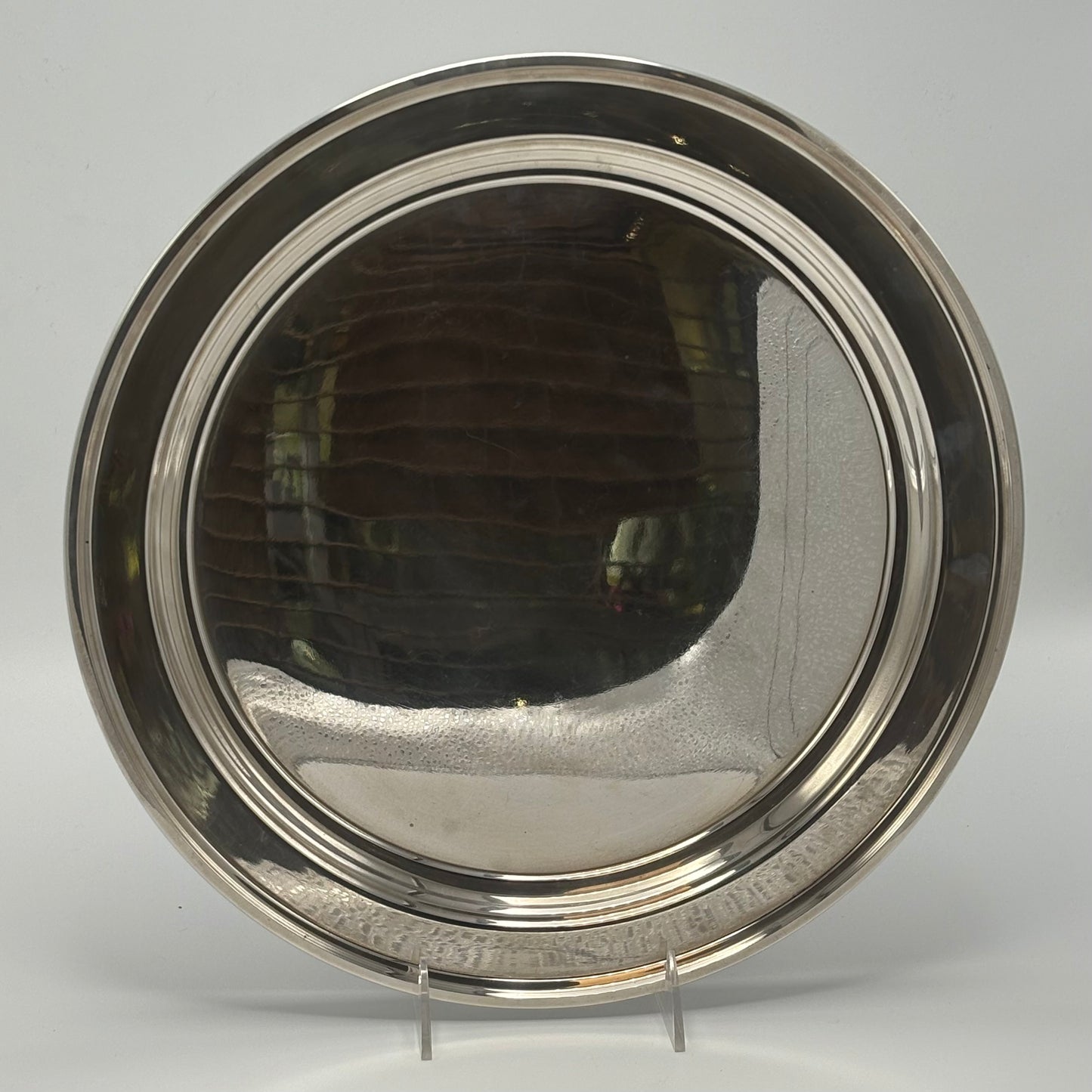 Estate Sterling Silver Round Serving Platte by Julius Olaf Randahl