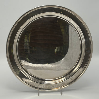 Estate Sterling Silver Round Serving Platte by Julius Olaf Randahl