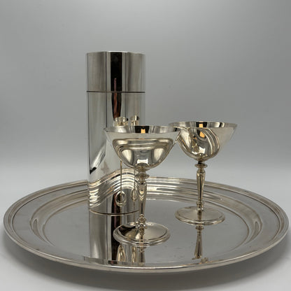Estate Sterling Silver Round Serving Platte by Julius Olaf Randahl