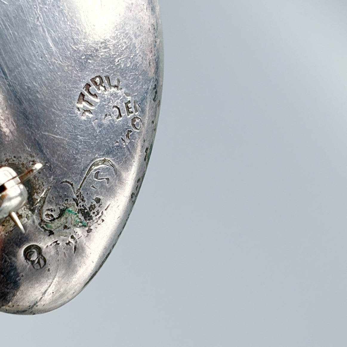 Estate Sterling Silver MCM Oyster Brooch by Sigi Pineda
