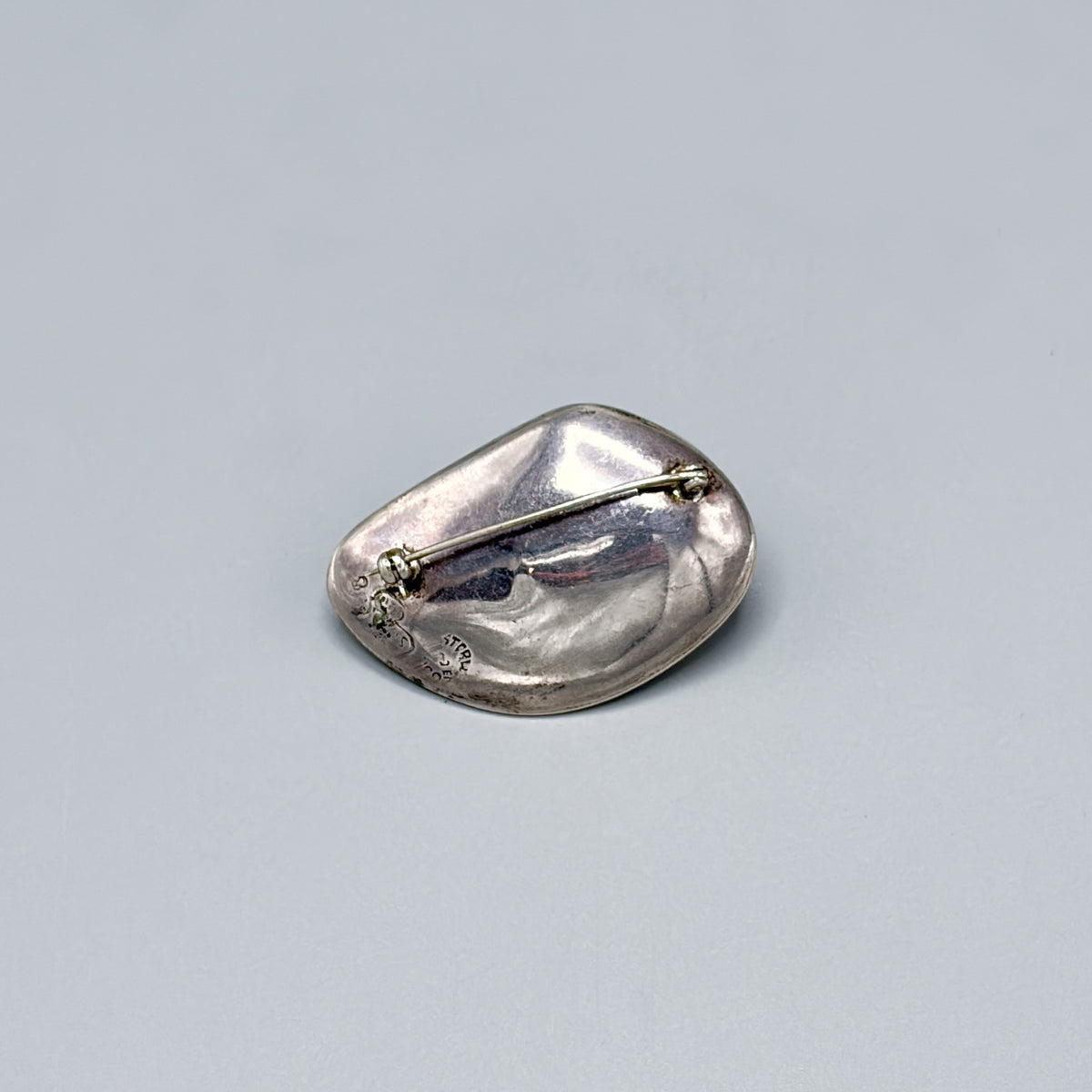 Estate Sterling Silver MCM Oyster Brooch by Sigi Pineda