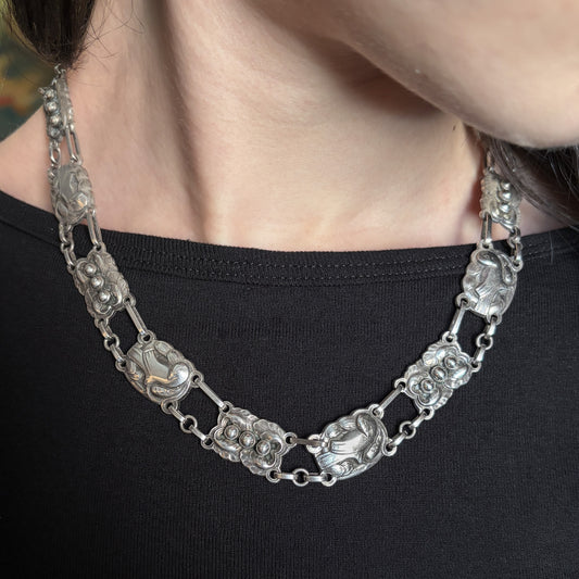 Estate Georg Jensen Sterling Silver Dove Necklace by Kristian Møhl-Hansen No. 16