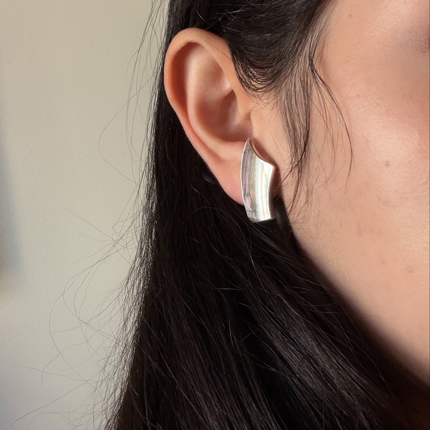 Estate Antonio Pineda 970 Silver Screw back Earrings