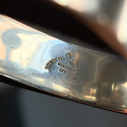 Estate Sterling Silver Heart Bangle by Brenda Schoenfeld