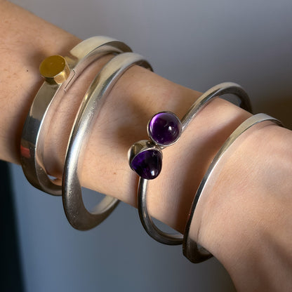 Estate Sterling Silver Andreas Mikkelsen Hinged Bracelet