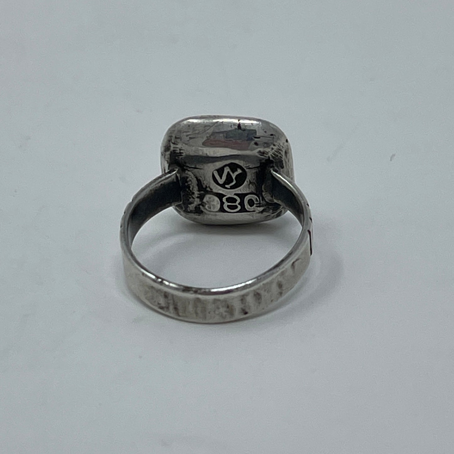 Estate William Spratling 980 Silver Square Pillow Ring