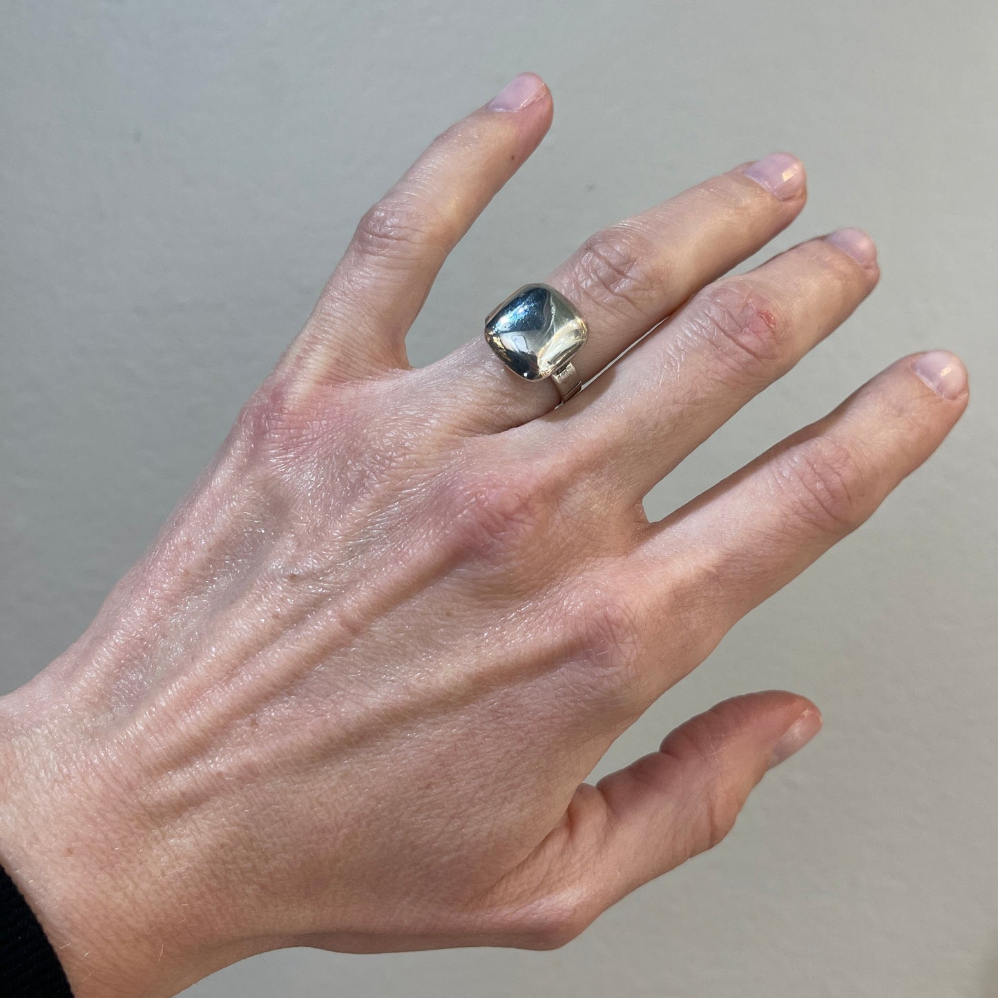 Estate William Spratling 980 Silver Square Pillow Ring