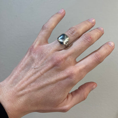 Estate William Spratling 980 Silver Square Pillow Ring