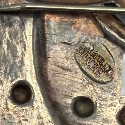 Estate Moth Dress Clip Sterling Silver with Copper by William Spratling