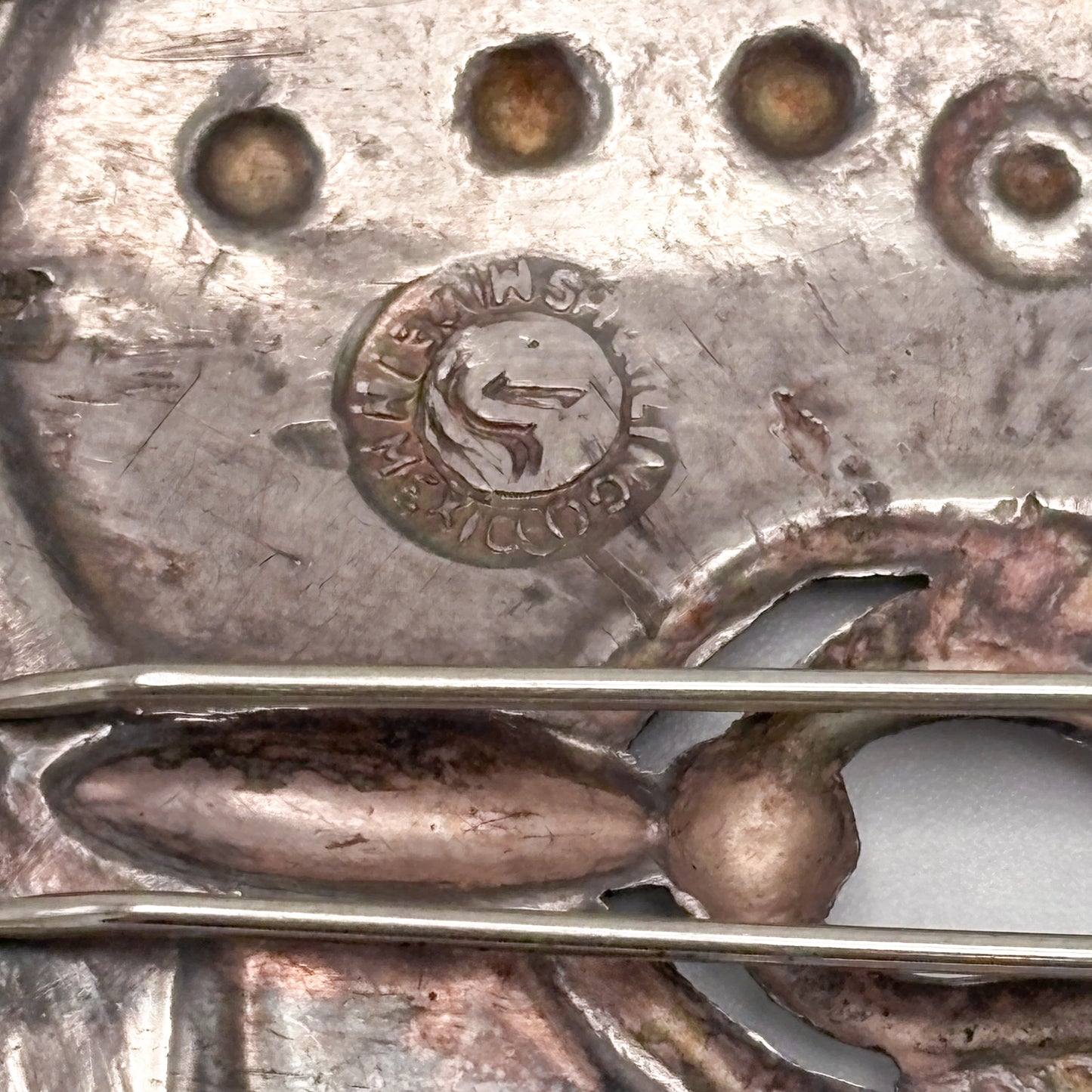 Estate Moth Dress Clip Sterling Silver with Copper by William Spratling