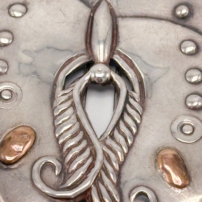 Estate Moth Dress Clip Sterling Silver with Copper by William Spratling