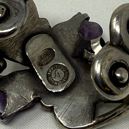 Estate William Spratling Sterling Silver and Amethyst "Continuity" Cuff