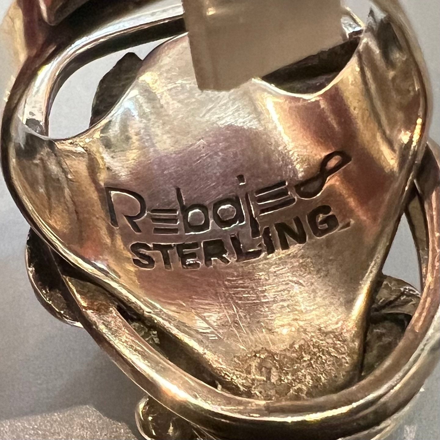 One of a Kind Sterling Silver Brutalist Ring by Rebajes Style 1