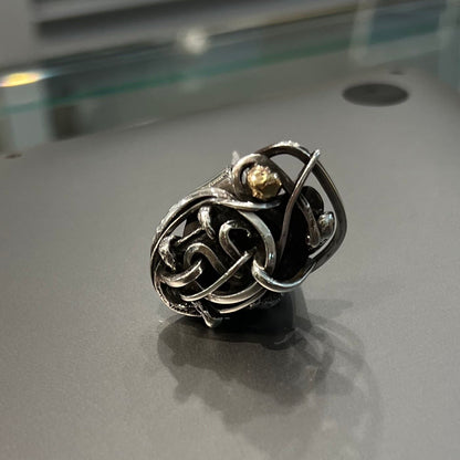 One of a Kind Sterling Silver Brutalist Ring by Rebajes Style 1
