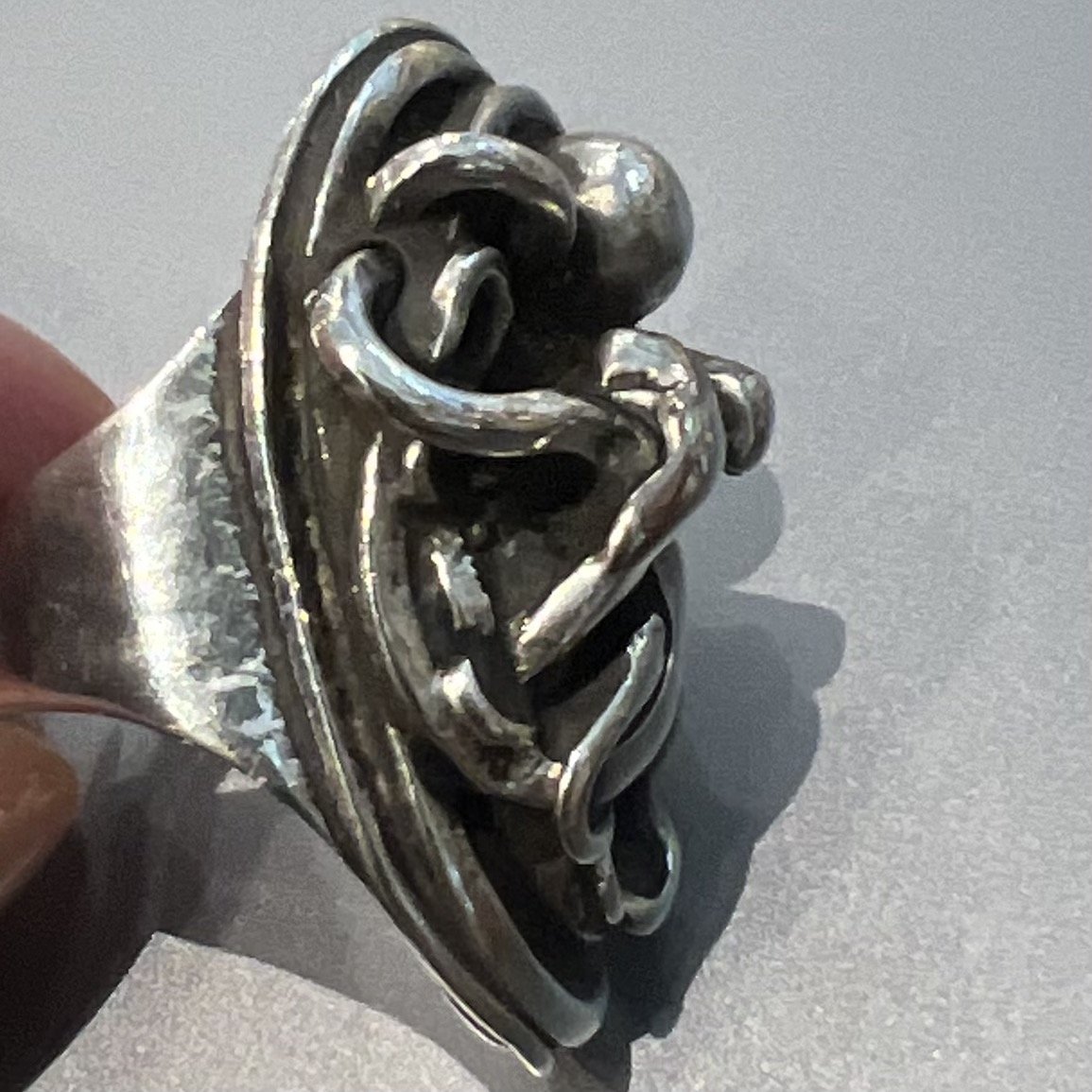 One of a Kind Sterling Silver Brutalist Ring by Rebajes