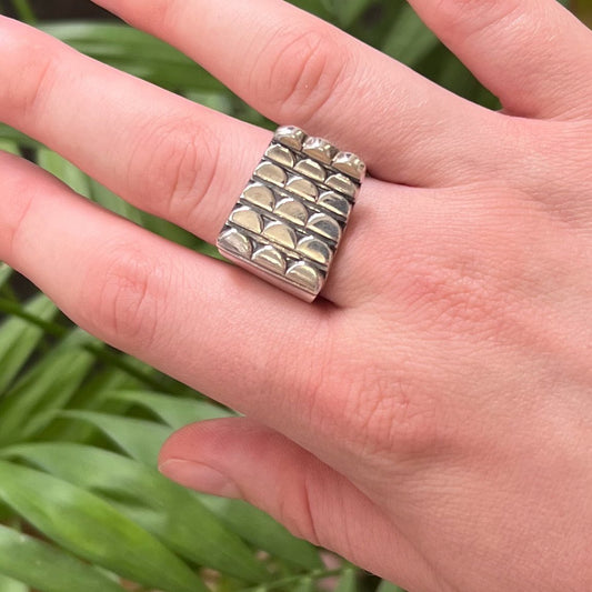 Estate Anna Greta Eker (AGE) Norway Sterling Silver Modernist Ring