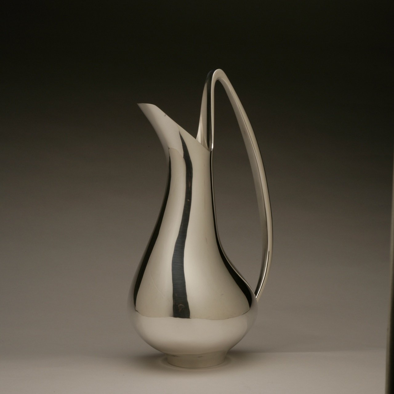 Contemporary Georg Jensen Sterling Silver Swan Pitcher by Henning Koppel No. 1052