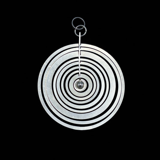 Estate Sterling Silver Concentric Circle Pendant by Tapio Wikala
