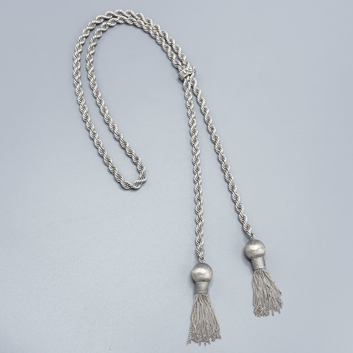 Estate Sterling Silver Tassel Necklace
