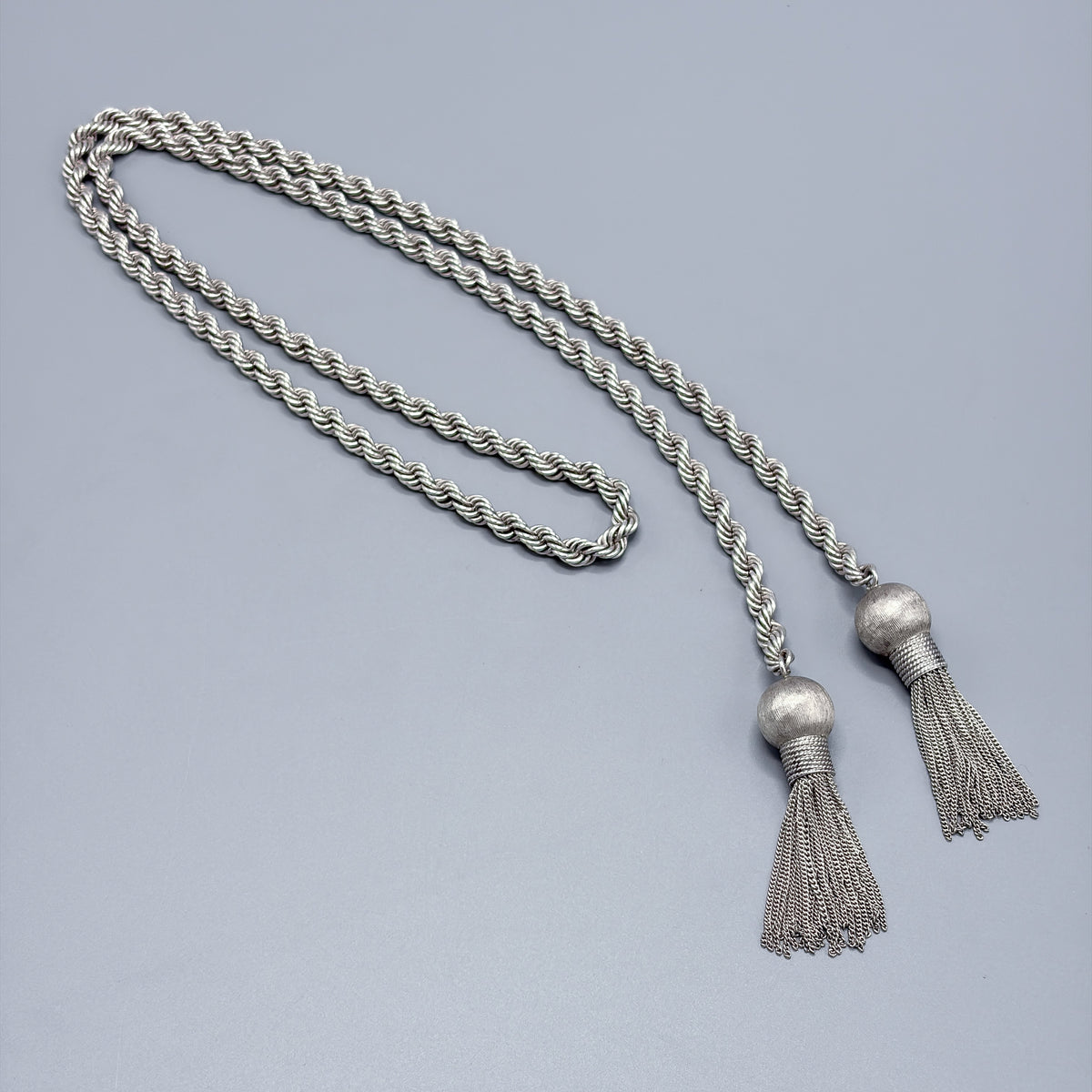 Estate Sterling Silver Tassel Necklace