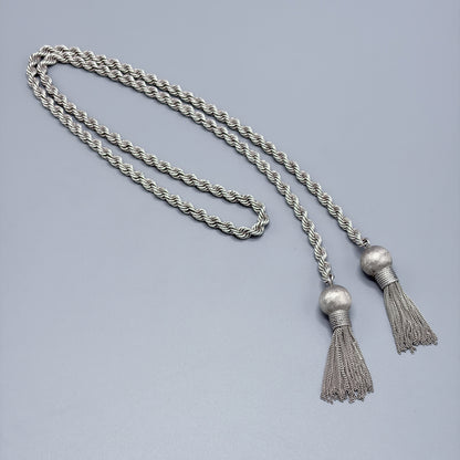 Estate Sterling Silver Tassel Necklace