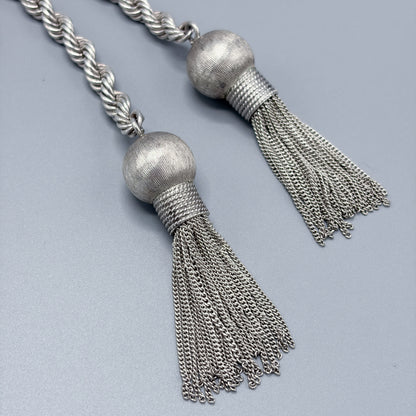 Estate Sterling Silver Tassel Necklace