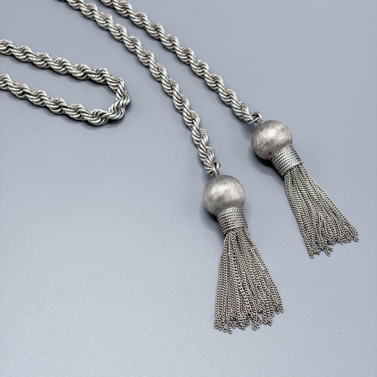 Estate Sterling Silver Tassel Necklace