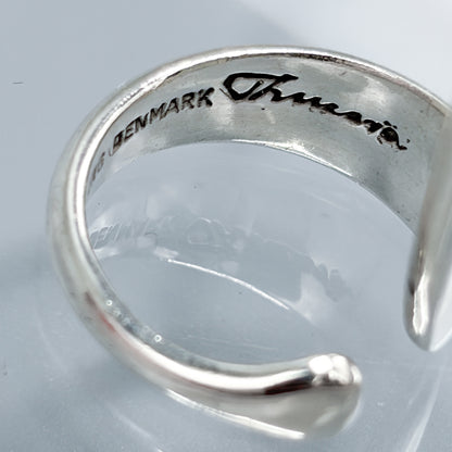 Estate Sterling Silver Theresia Hvorslev Ring with Chalcedony Bead