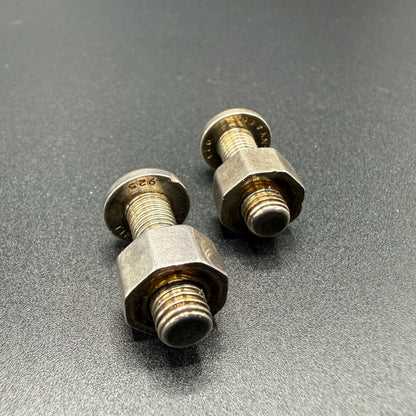 Estate Tiffany & Co. Sterling Silver Nut and Bolt Cufflinks