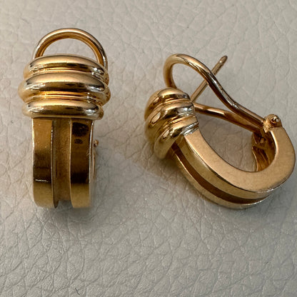 Estate Tiffany & Co. 18K "Atlas" Earrings with Omega Back