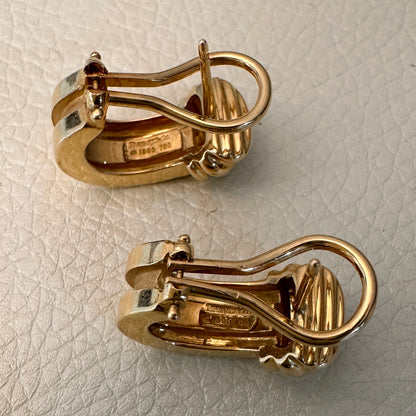 Estate Tiffany & Co. 18K "Atlas" Earrings with Omega Back