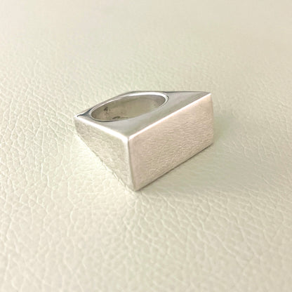 Estate Sterling Silver Tiffany & Co Rectangle Statement Ring