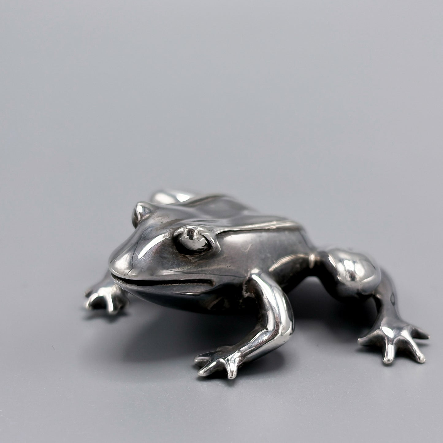 Estate Sterling Silver Miniature Statuette Tree Frog by Tiffany & Co.