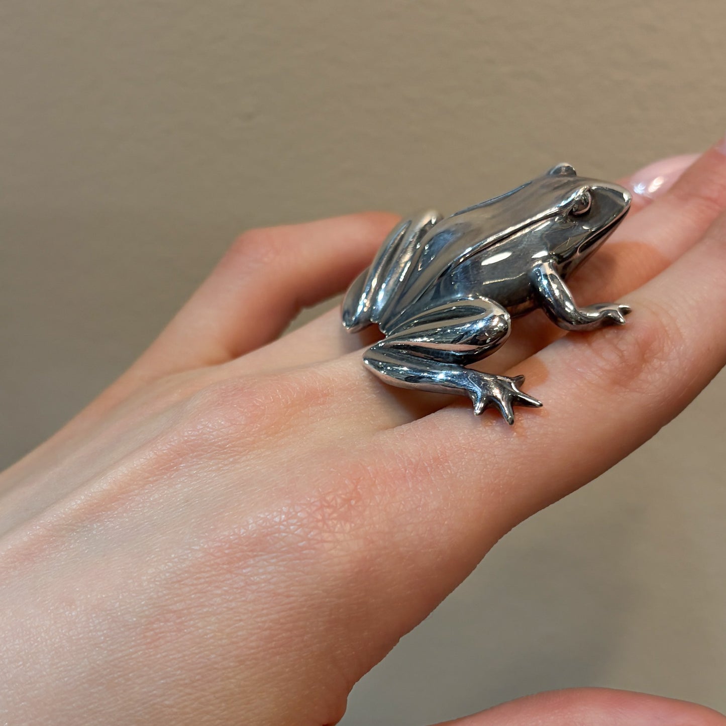 Estate Sterling Silver Miniature Statuette Tree Frog by Tiffany & Co.
