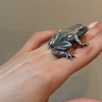 Estate Sterling Silver Miniature Statuette Tree Frog by Tiffany & Co.
