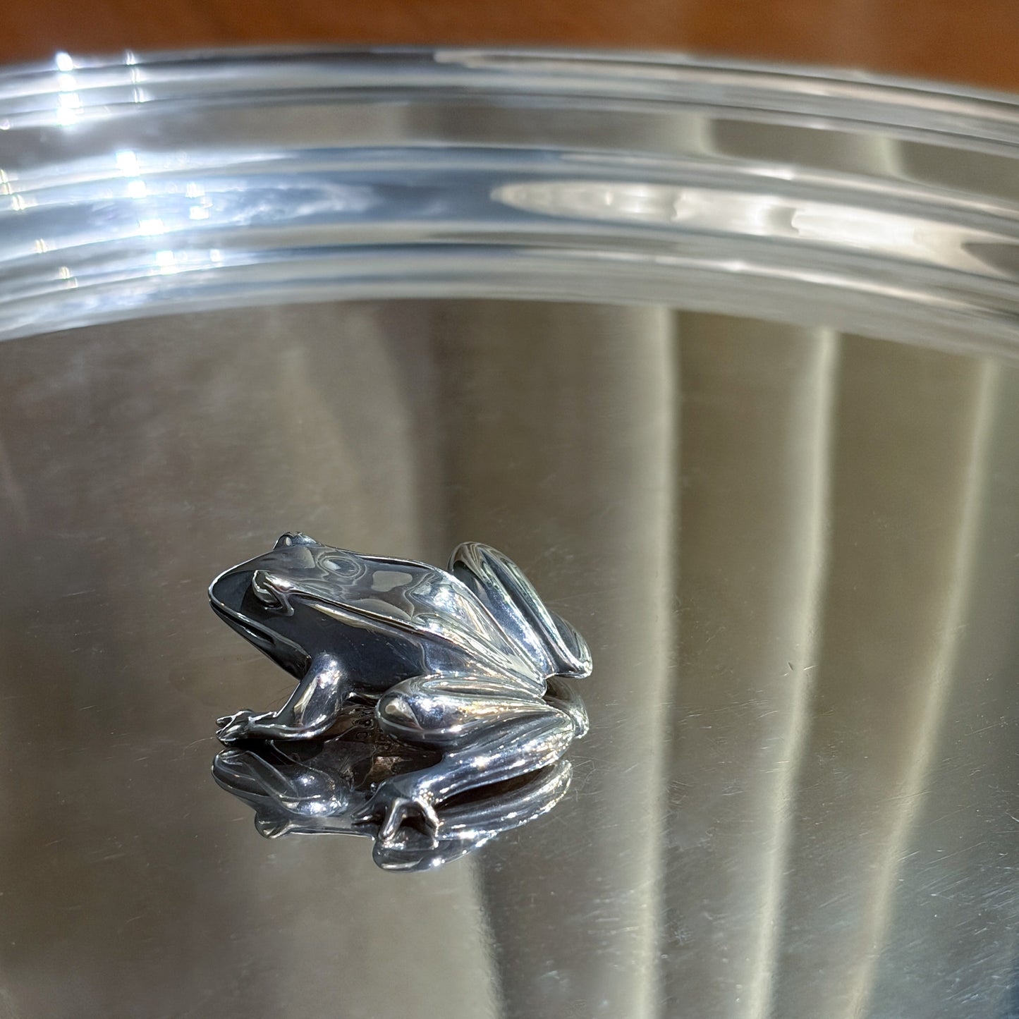 Estate Sterling Silver Miniature Statuette Tree Frog by Tiffany & Co.