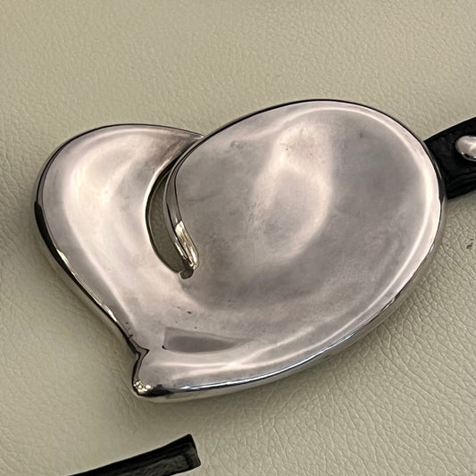 Estate Tiffany & Co. Large Sterling Silver Heart Belt by Elsa Peretti