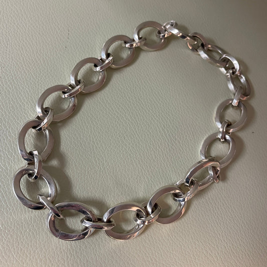 Estate Sterling Silver Heavy-link Necklace by Tiffany & Co.