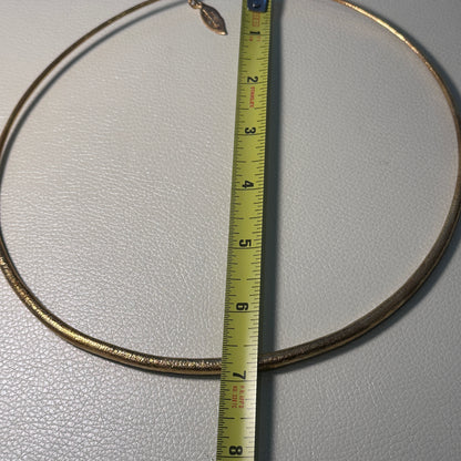 Estate Sterling Silver w/ 24K Gold Vermeil Torque Neck Ring by John Iverson