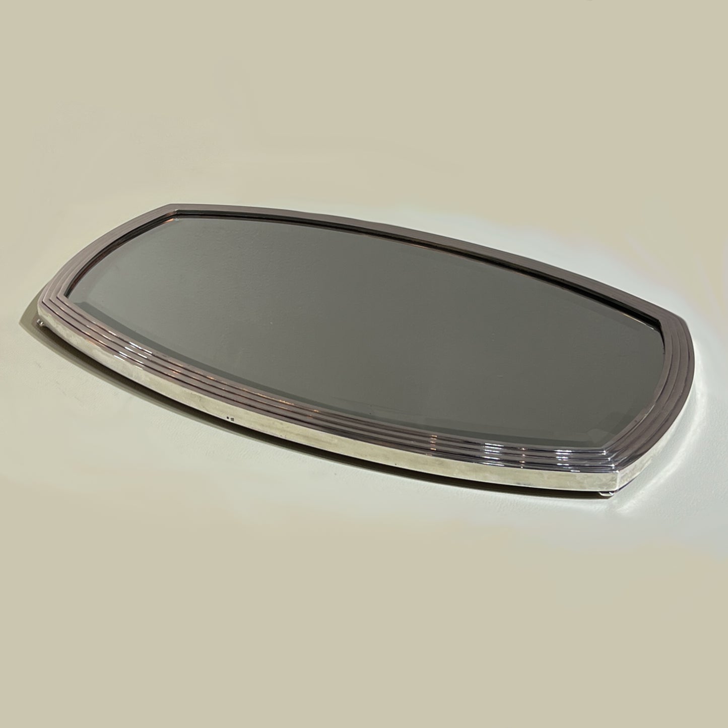 Estate Roux-Marquiand Silver Plated Mirrored Tray