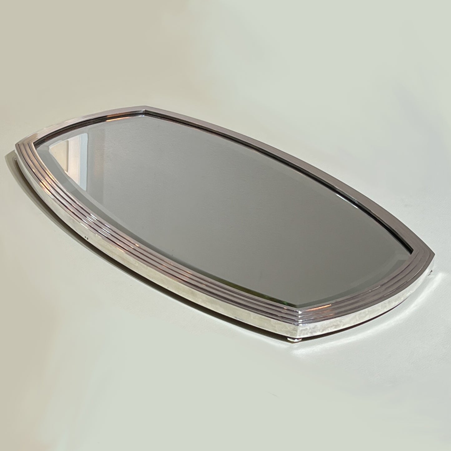 Estate Roux-Marquiand Silver Plated Mirrored Tray