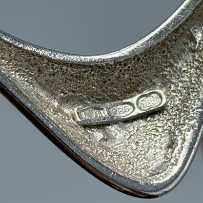 Estate 800 Silver Modernist Italian Bracelet by Unoaerre