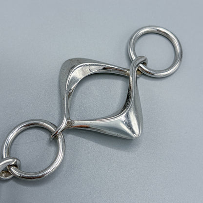 Estate 800 Silver Modernist Italian Bracelet by Unoaerre