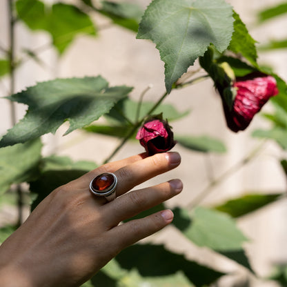 Georg Jensen Amber Ring by Harald Nielsen, No. 46A