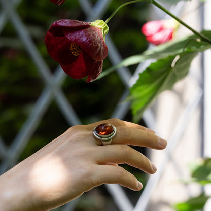 Georg Jensen Amber Ring by Harald Nielsen, No. 46A