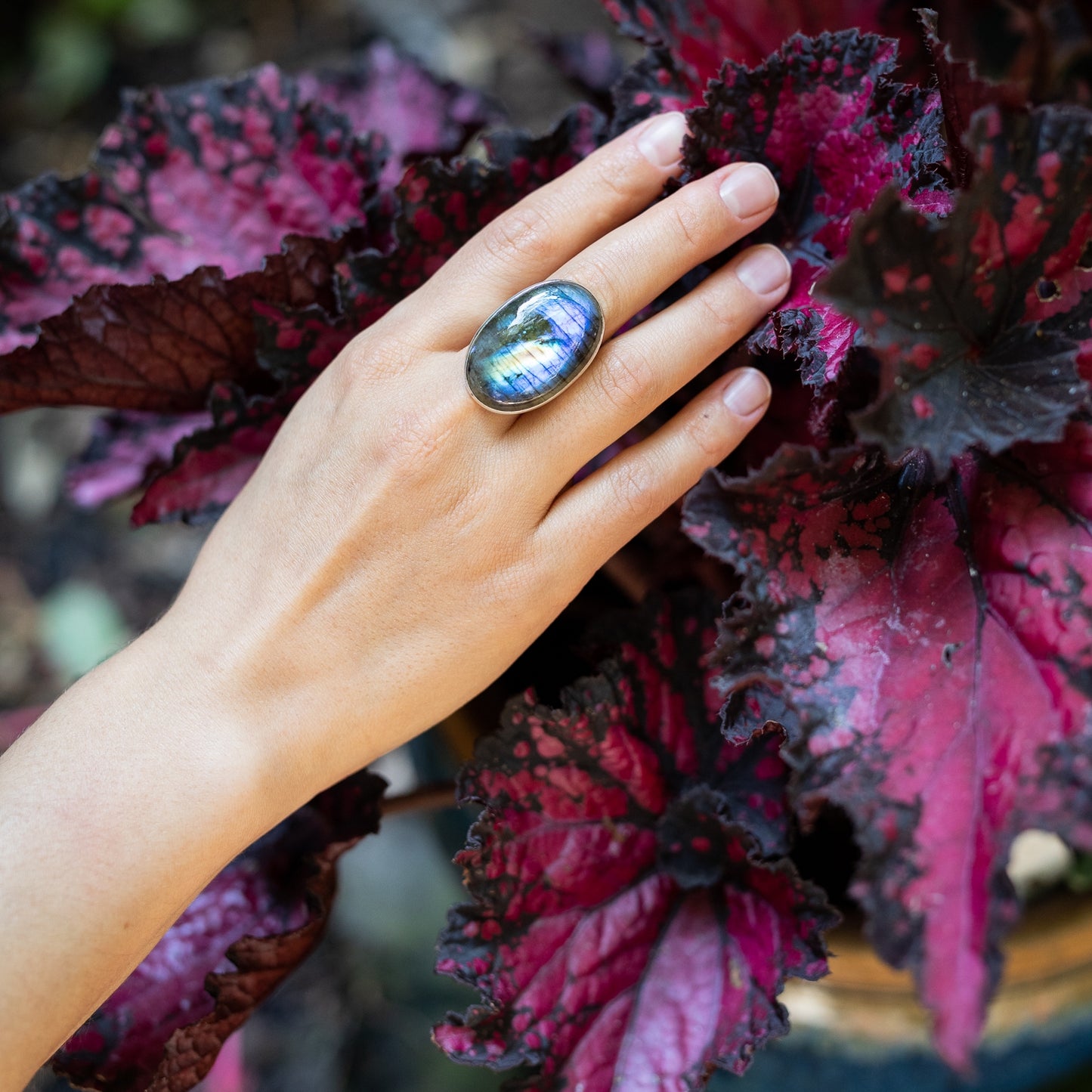 Georg Jensen Sterling Silver Ring No 90A With Labradorite