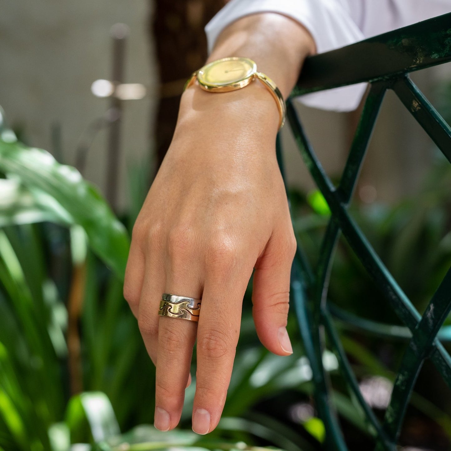 Estate Georg Jensen 18K Gold Fusion Ring by Nina Koppel