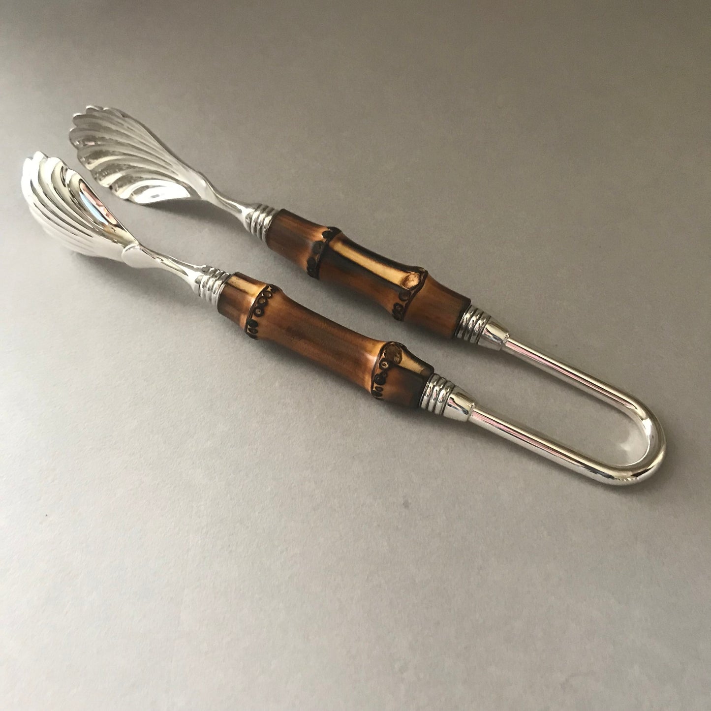 Buccellati Sterling Silver Cutlery Pattern "Tahiti" Ice Tongs