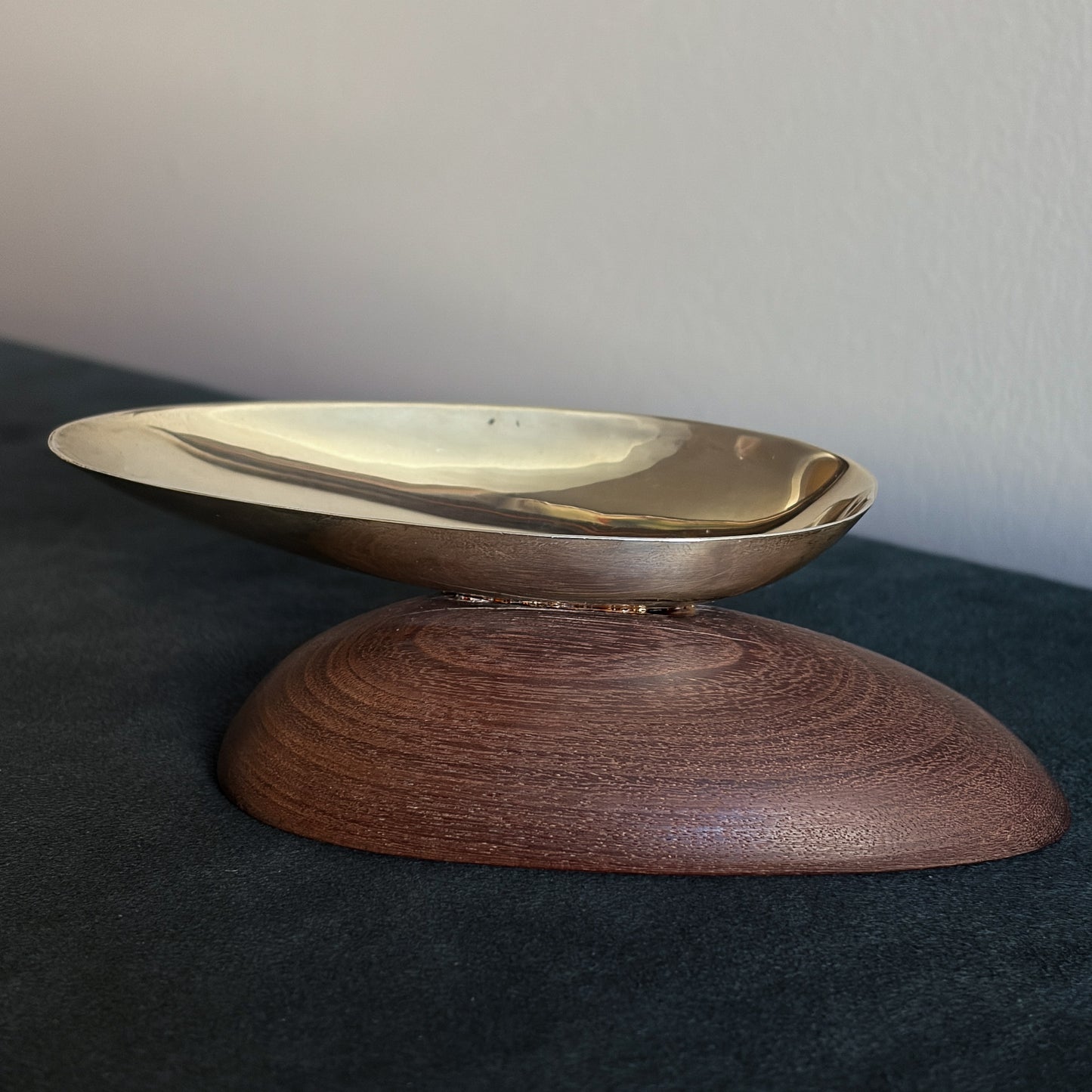 Estate Sterling Silver and Ebony Oval Ash Tray/Dish by William Spratling