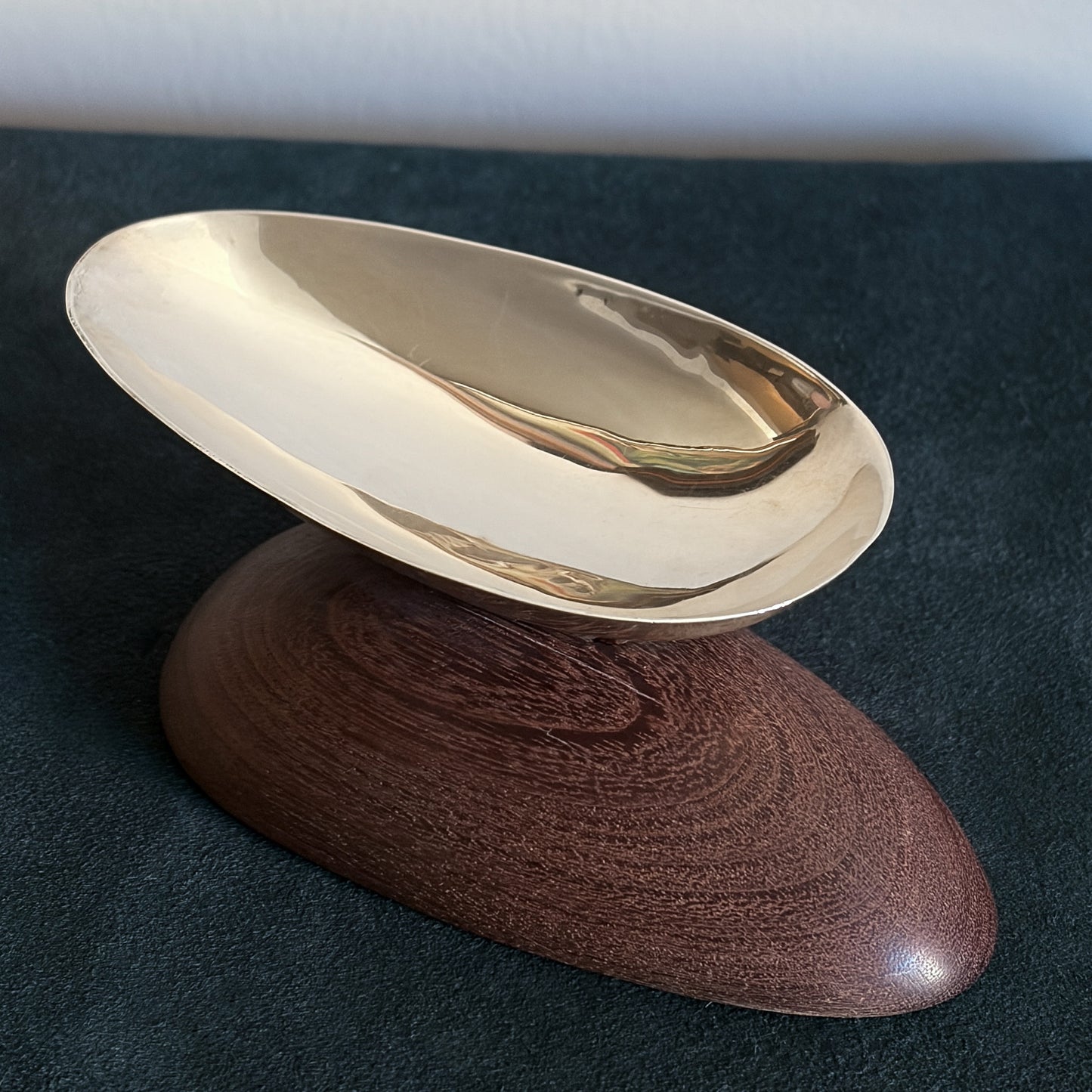 Estate Sterling Silver and Ebony Oval Ash Tray/Dish by William Spratling